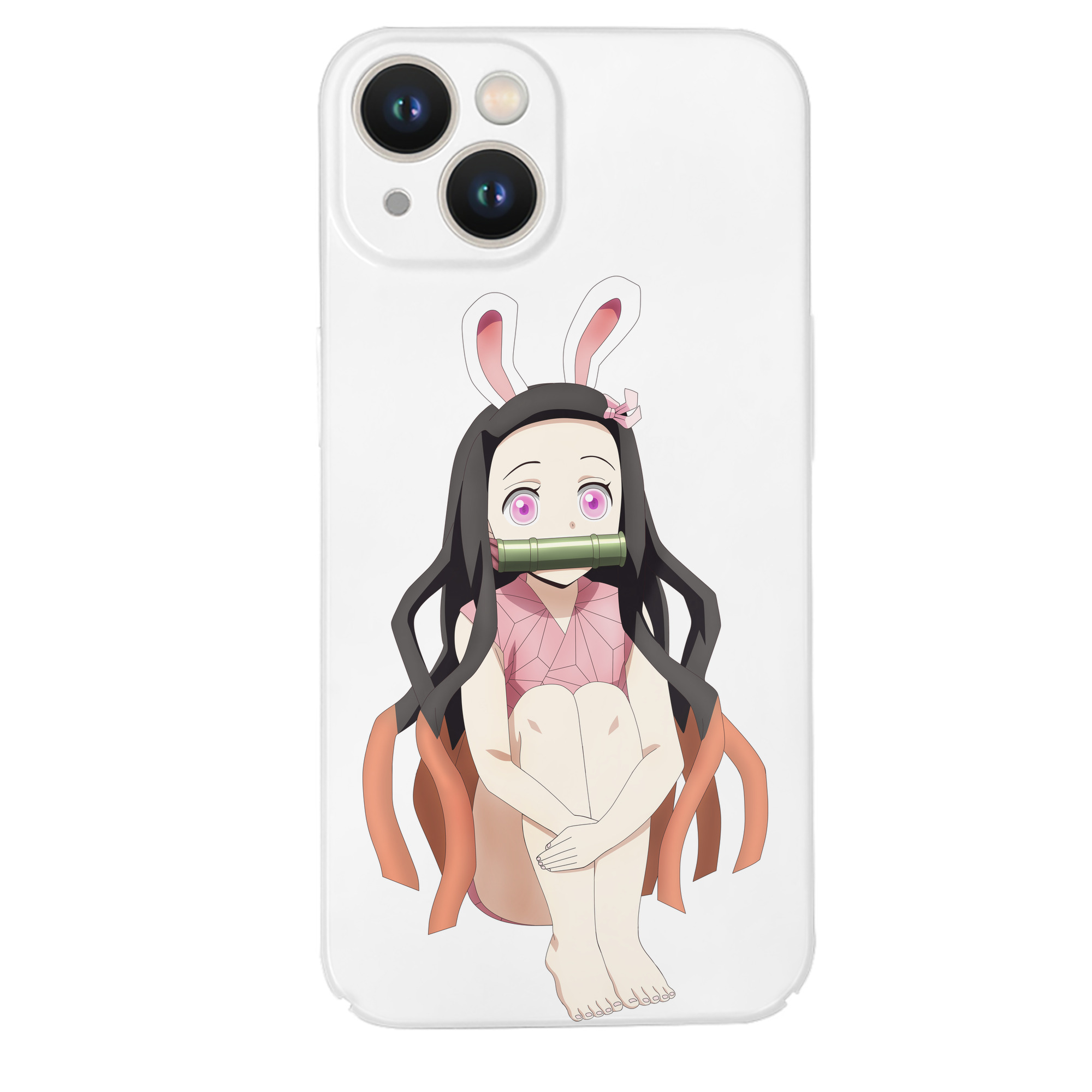 （画像用） 鬼滅の刃（きめつのやいば）竈門 禰󠄀豆子／かまど ねずこ Kamado Nezuko 【iPhone 14シリーズ対応】ハードケース